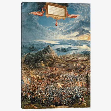 The Battle of Issus, or The Victory of Alexander the Great, 1529  Canvas Print #BMN218} by Albrecht Altdorfer Canvas Art Print