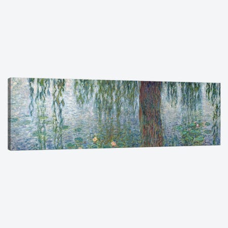 Waterlilies: Morning with Weeping Willows, detail of the left section, 1915-26   Canvas Print #BMN2190} by Claude Monet Canvas Wall Art