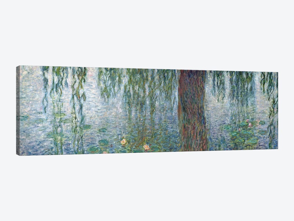 Waterlilies: Morning with Weeping Willows, detail of the left section, 1915-26   1-piece Canvas Art Print