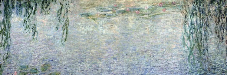 Waterlilies: Morning with Weeping Willows, detail of the central section, 1915-26   by Claude Monet wall art