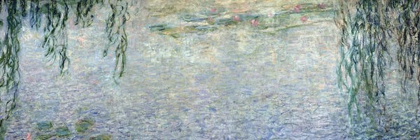 Waterlilies: Morning with Weeping Willows, detail of the central section, 1915-26