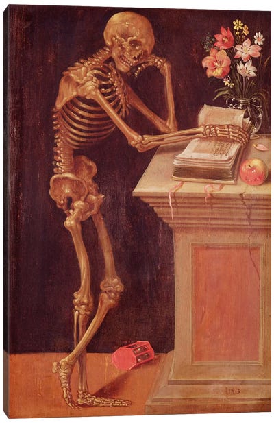 Vanitas, 1543  Canvas Art Print - Skeleton Art
