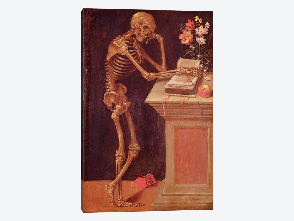 Vanitas, 1543  by Hans Holbein the Younger 1-piece Canvas Wall Art