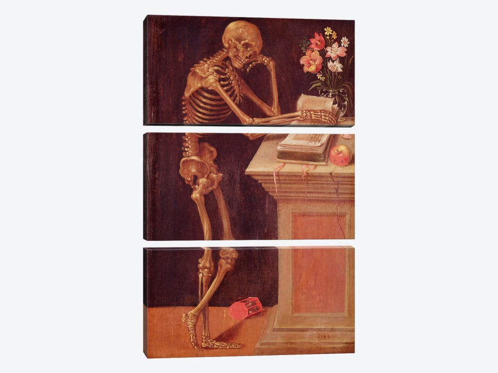 Vanitas, 1543  by Hans Holbein the Younger 3-piece Canvas Wall Art