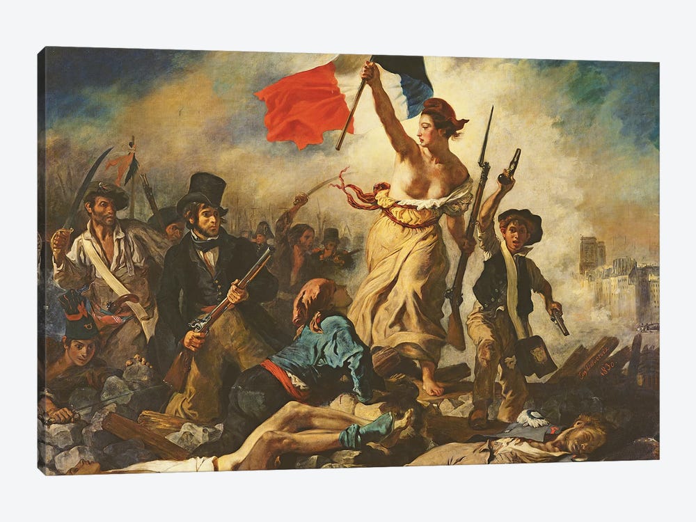 Liberty Leading the People, 28 July 1830, c.1830-31   1-piece Canvas Print
