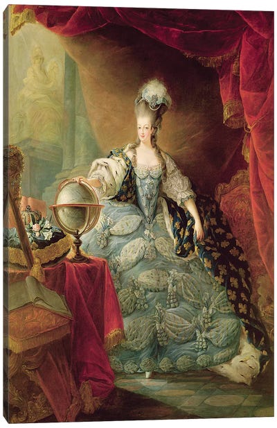 Portrait of Marie Antoinette  Canvas Art Print - Marie Antoinette