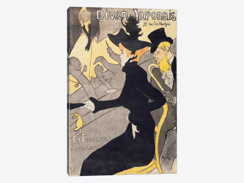 Poster advertising 'Le Divan Japonais', 1892  by Henri de Toulouse-Lautrec 1-piece Canvas Art Print