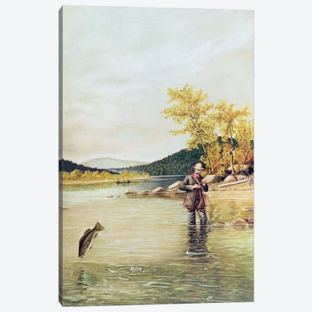 Trout Fisherman, 1889  Canvas Print #BMN2232} by Denton Canvas Print