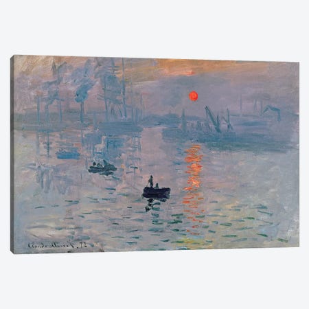 Impression: Sunrise, 1872  Canvas Print #BMN223} by Claude Monet Canvas Artwork