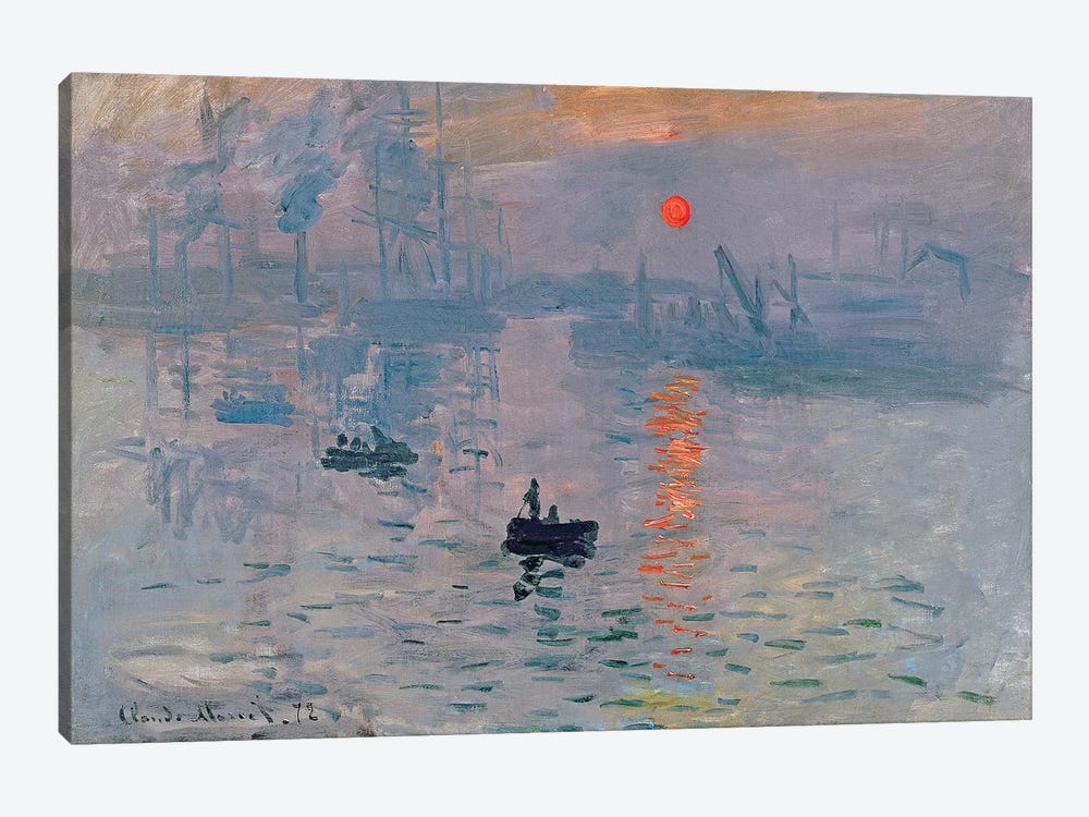 Impression: Sunrise, 1872  by Claude Monet 1-piece Canvas Print