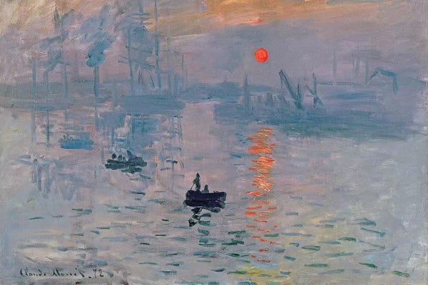 Lake Sunrises & Sunsets: Impression: Sunrise, 1872  by Claude Monet