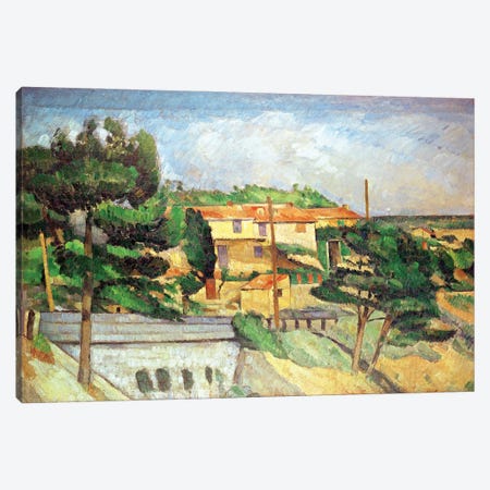 Viaduct at Estaque  Canvas Print #BMN2248} by Paul Cezanne Canvas Wall Art
