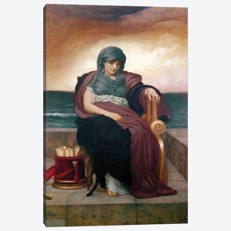 The Tragic Poetess, c. 1890  Canvas Print #BMN2253} by Frederic Leighton Canvas Print