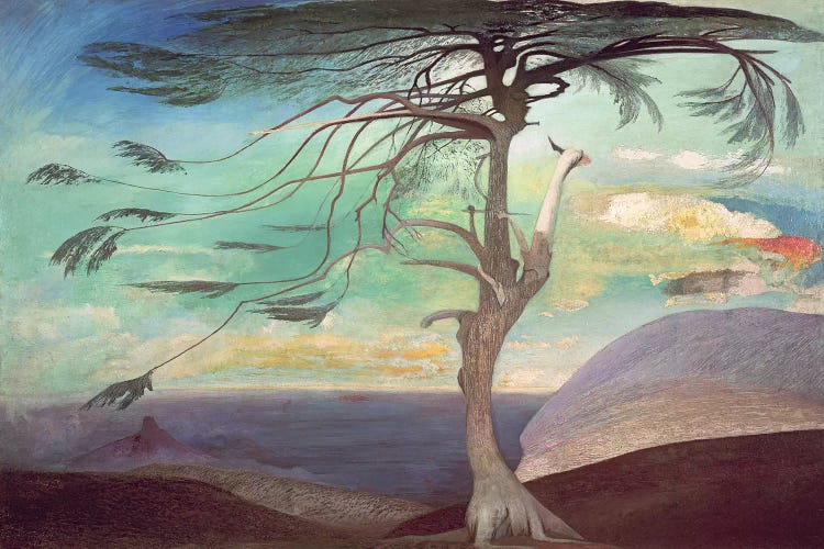The Solitary Cedar, 1907  by Tivador Csontvary Kosztka wall art