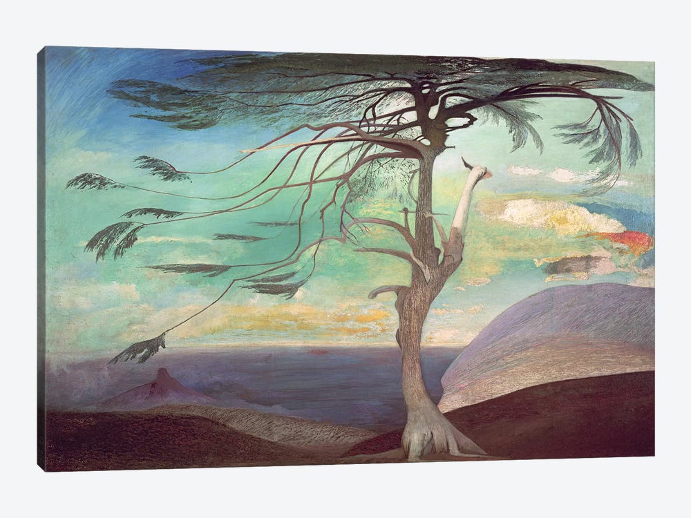The Solitary Cedar, 1907  by Tivador Csontvary Kosztka 1-piece Canvas Wall Art