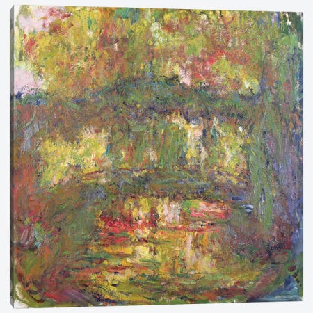 The Japanese Bridge at Giverny, 1918-24  Canvas Print #BMN2276} by Claude Monet Canvas Artwork