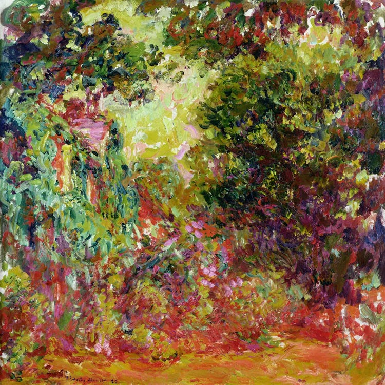 The Artist's House from the Rose Garden, 1922-24  by Claude Monet wall art