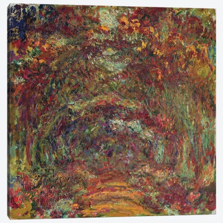 The Rose Path, Giverny, 1920-22  Canvas Print #BMN2278} by Claude Monet Art Print