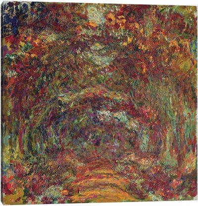 The Rose Path, Giverny, 1920-22  Canvas Art Print - Normandy