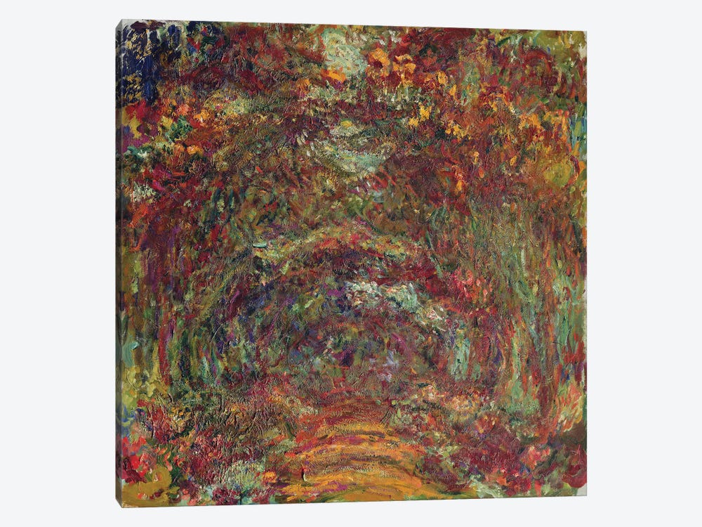 The Rose Path, Giverny, 1920-22  by Claude Monet 1-piece Canvas Print