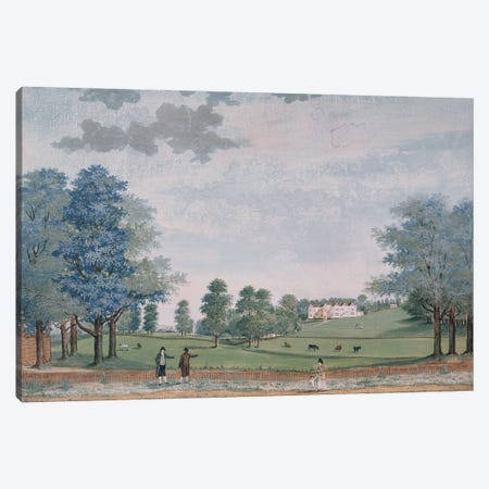The Great House and Park at Chawton, c.1780  Canvas Print #BMN227} by Adam Callander Canvas Art Print