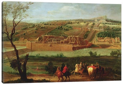View of the Marly Machine and the Aqueduct at Louveciennes, 1722  Canvas Art Print