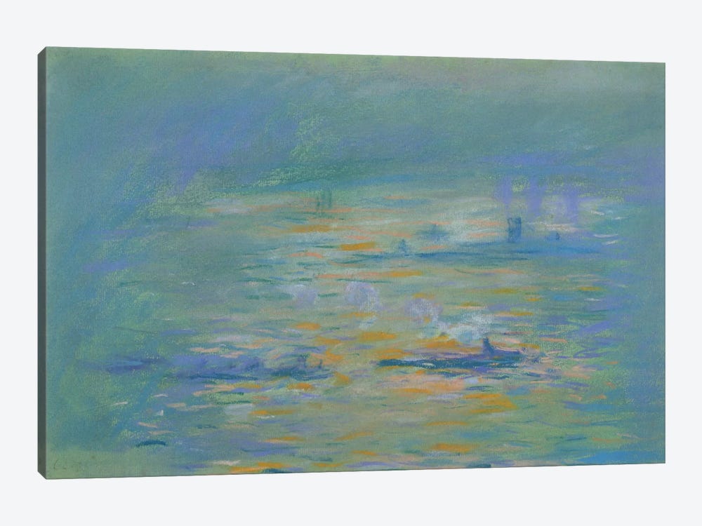 Tugboats on the River Thames  by Claude Monet 1-piece Art Print