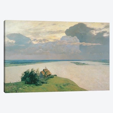 Above the Eternal Peace, 1894  Canvas Print #BMN2282} by Isaak Ilyich Levitan Canvas Artwork