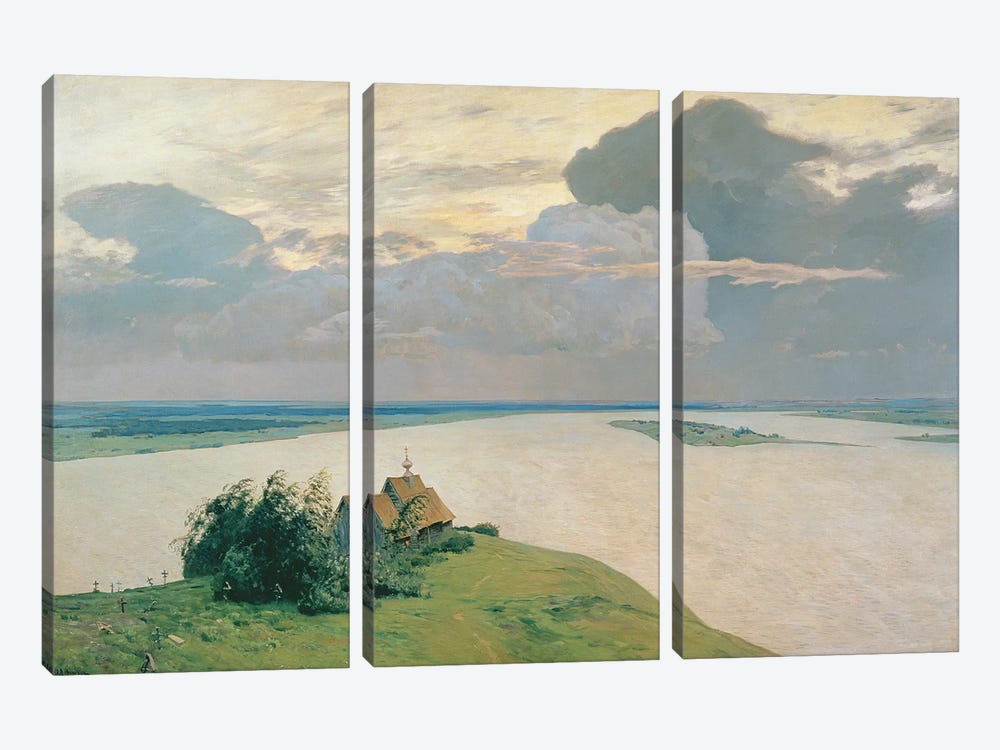 Above the Eternal Peace, 1894  by Isaak Ilyich Levitan 3-piece Canvas Artwork