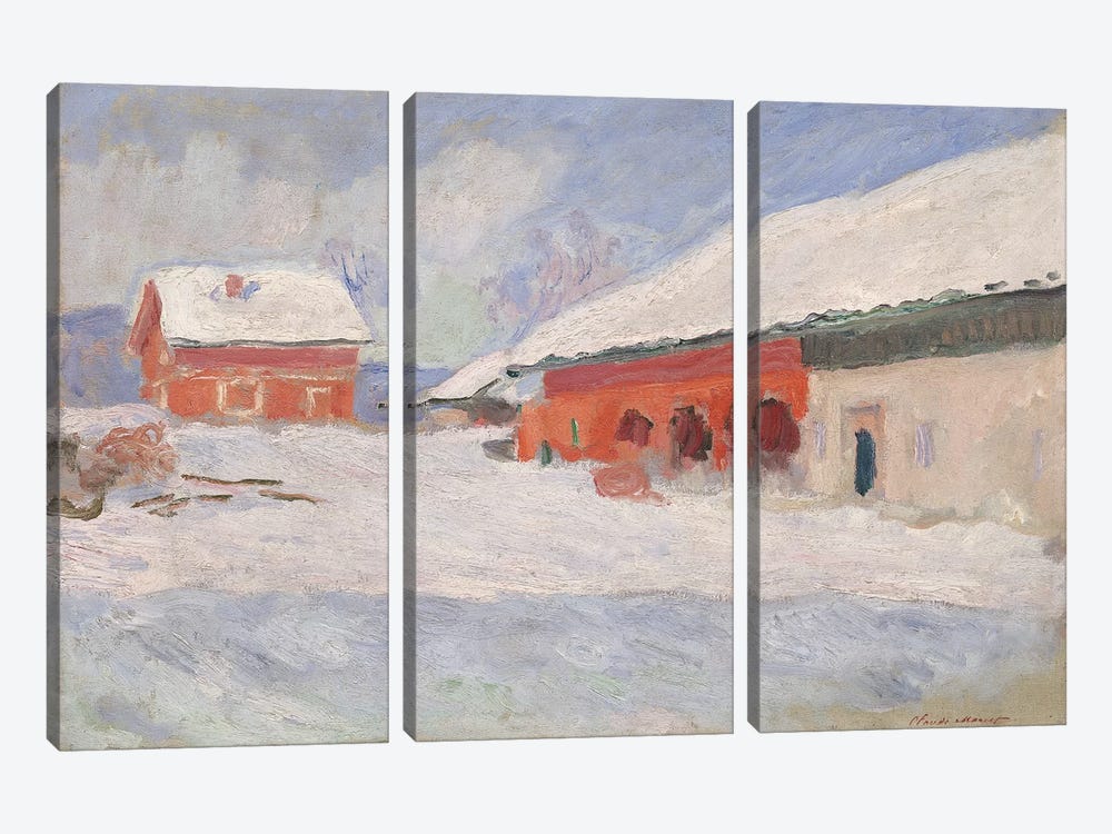 Norway, Red Houses at Bjornegaard, 1895  by Claude Monet 3-piece Art Print