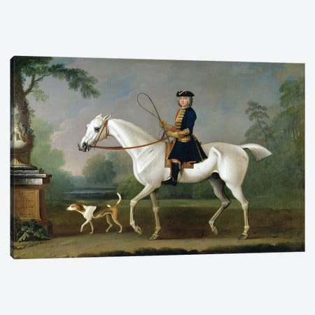Sir Roger Burgoyne Riding 'Badger', 1740  Canvas Print #BMN2287} by James Seymour Canvas Art Print