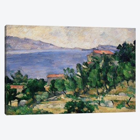 View of Mount Marseilleveyre and the Isle of Maire, c.1882-85  Canvas Print #BMN2297} by Paul Cezanne Canvas Wall Art