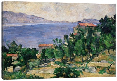 View of Mount Marseilleveyre and the Isle of Maire, c.1882-85  Canvas Art Print - Post-Impressionism Art