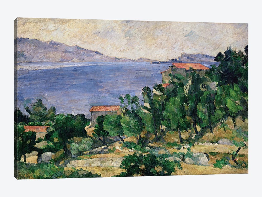 View of Mount Marseilleveyre and the Isle of Maire, c.1882-85  by Paul Cezanne 1-piece Canvas Wall Art