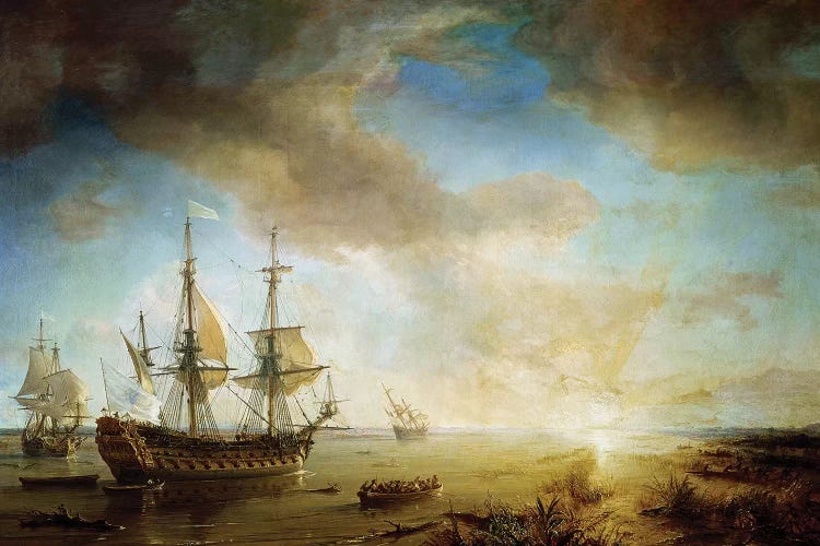 Expedition of Robert Cavelier de La Salle  by Jean Antoine Theodore Gudin wall art