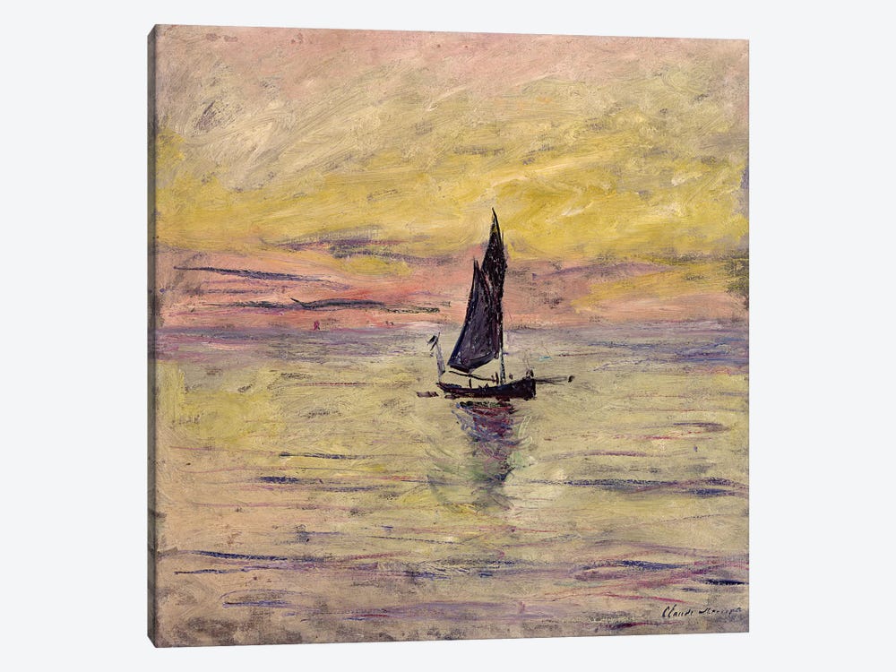 The Sailing Boat, Evening Effect, 1885  by Claude Monet 1-piece Canvas Art Print