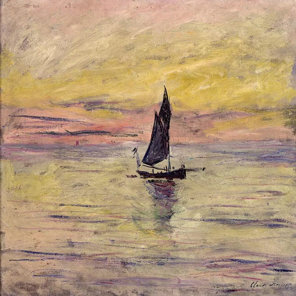 Impressionism: The Sailing Boat, Evening Effect, 1885  by Claude Monet