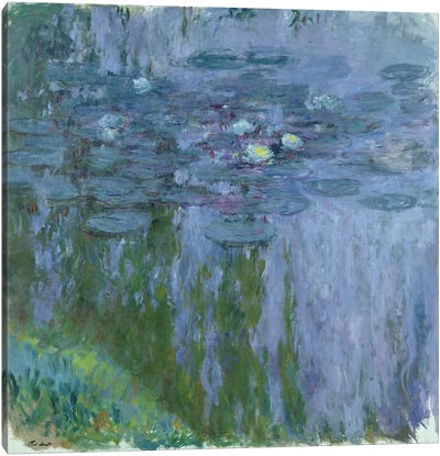 Waterlilies, 1916-19  Canvas Art Print - Giverny