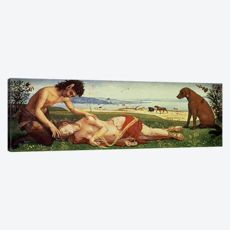 A Satyr Mourning over a Nymph, c.1495  Canvas Print #BMN232} by Piero di Cosimo Art Print