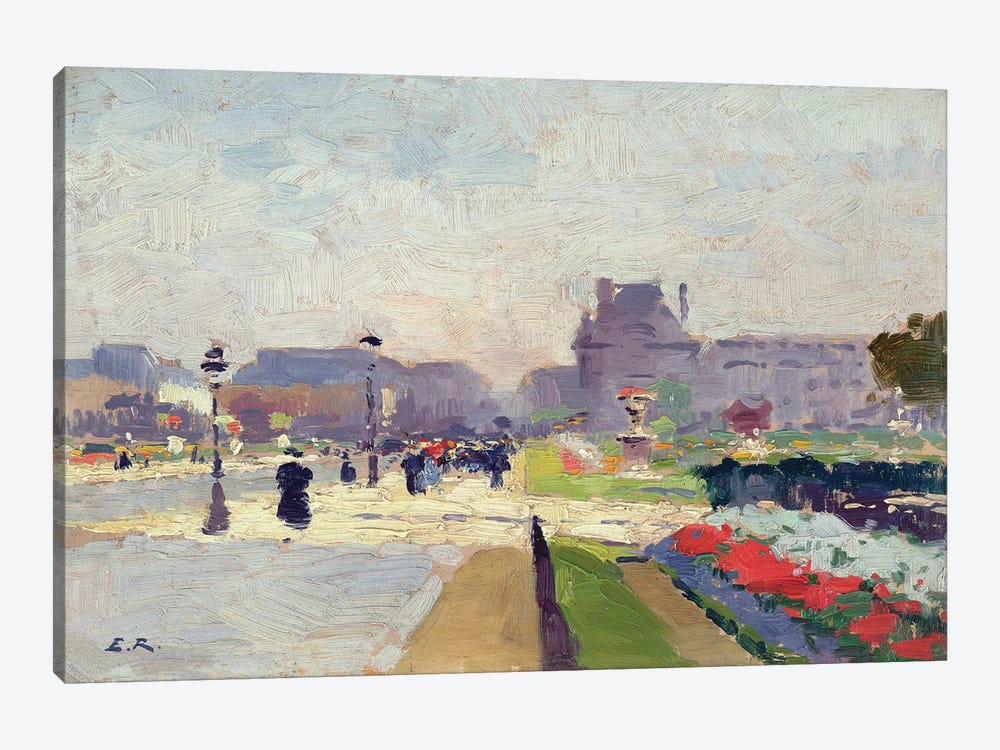 Avenue Paul Deroulede, Tuileries, Paris  by Jules Ernest Renoux 1-piece Canvas Print