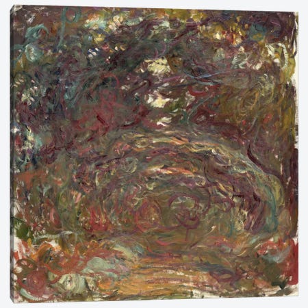 The Rose Path, 1920-22  Canvas Print #BMN2338} by Claude Monet Canvas Artwork