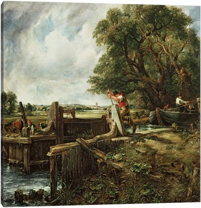 The Lock, 1824  Canvas Art Print - John Constable