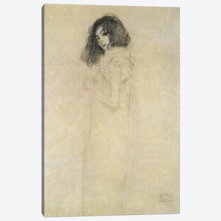 Portrait of a young woman, 1896-97 Canvas Print #BMN235} by Gustav Klimt Canvas Wall Art