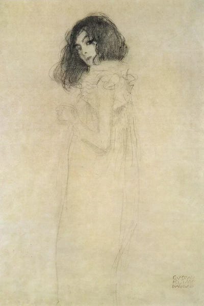 All Things Klimt: Portrait of a young woman, 1896-97 by Gustav Klimt
