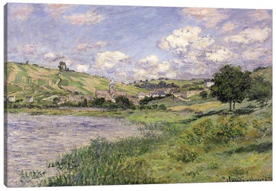 Landscape, Vetheuil, 1879  Canvas Art Print - Claude Monet