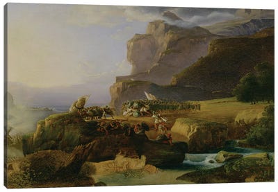 Battle of Thermopylae in 480 BC, 1823  Canvas Art Print