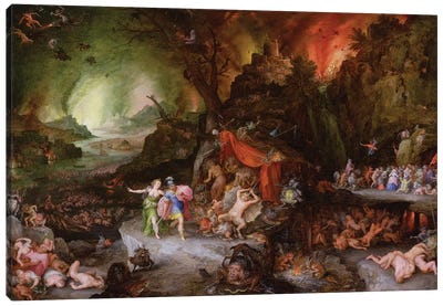 Aeneas and the Sibyl in the Underworld, 1598  Canvas Art Print
