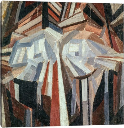 Cubist Head, 1914-15  Canvas Art Print
