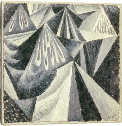 Cubo-Futurist Composition in Grey and White, 1916  Canvas Art Print