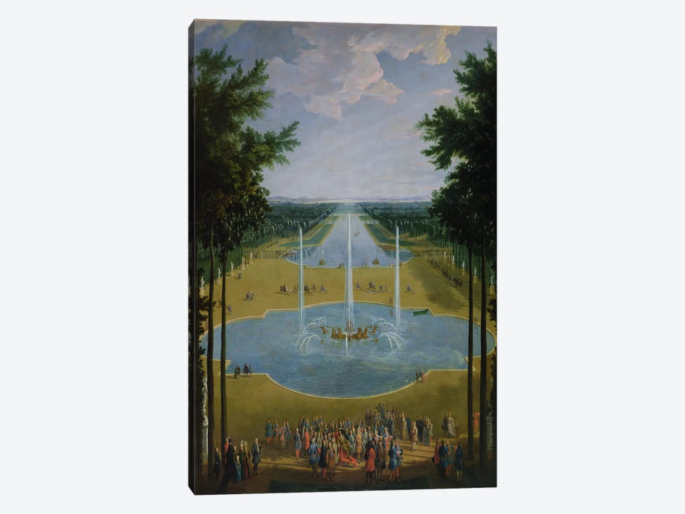 View of the Bassin d'Apollon in the gardens of Versailles, 1713  by Pierre-Denis Martin 1-piece Canvas Artwork